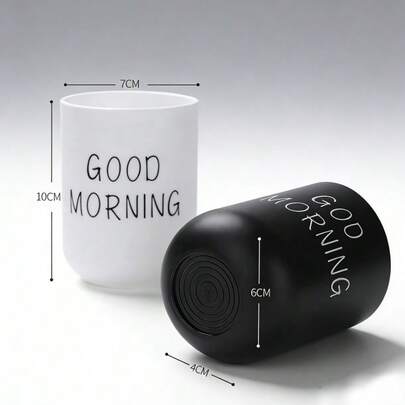 1pc/2pcs Household Mouthwash And Toothbrush Cup, 400ml Capacity, Couple's Toothbrush Cup, Deluxe Morning Cup, Wash Cup Capacity