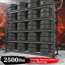 2500LBS  Storage Shelves Adjustable Metal Shelving Unit 5-Tier Storage Shelf Multi-Use For Garage, Kitchen, Basement, - màu đen - Xem 5