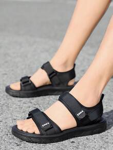 1 Pair Men's Sandals, New Driver Sports Beach Shoes, Summer Minimalist Soft Sole Non-Slip Breathable Casual Shoes - Black - View 2