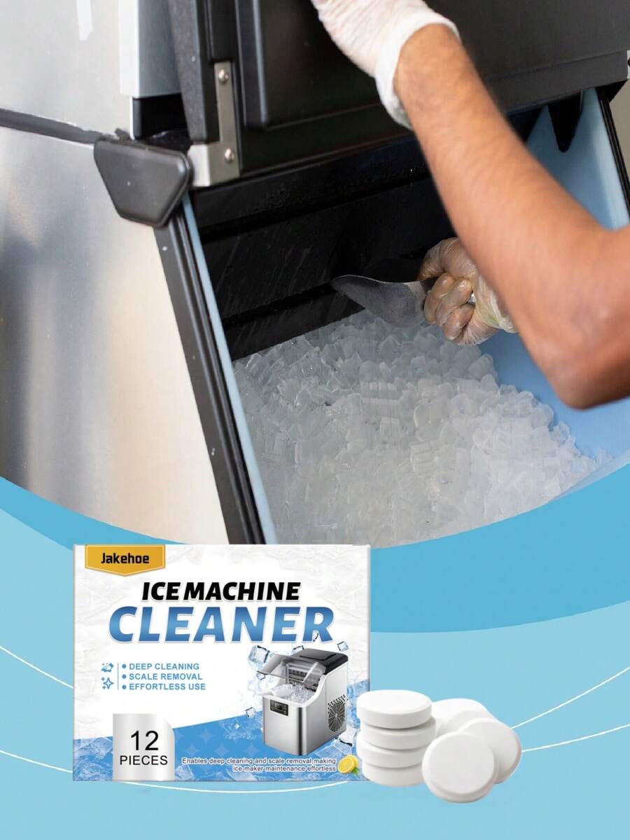 jakehoe 1 Box/Ice Maker Cleaning Tablets, Gentle Cleaning Of Scale And Stains For Home Ice Makers, Convenient Daily Care, Descaling And Deodorizing, Best Gift For Family And Friends, Random Shipment Of New And Old Models. - 固體 - 查看 1