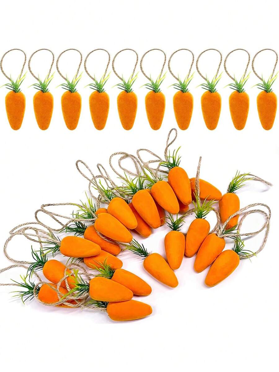 10/5/1pc-Easter Hanging Carrot -4.4 Inch Artificial Simulation Easter Foam Carrots,Bubble Mini Carrot Hanging Pendant For Home Party DIY Crafts Decor - Multicolor - View 1