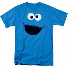 Popfunk  Cookie Monster T-Shirt All Seasons,220g Pure Cotton Single-Sided Printed Crew Neck Short-Sleeved T-Shirt,Unisex Top,Base Layer - 顏色5 - 查看 1