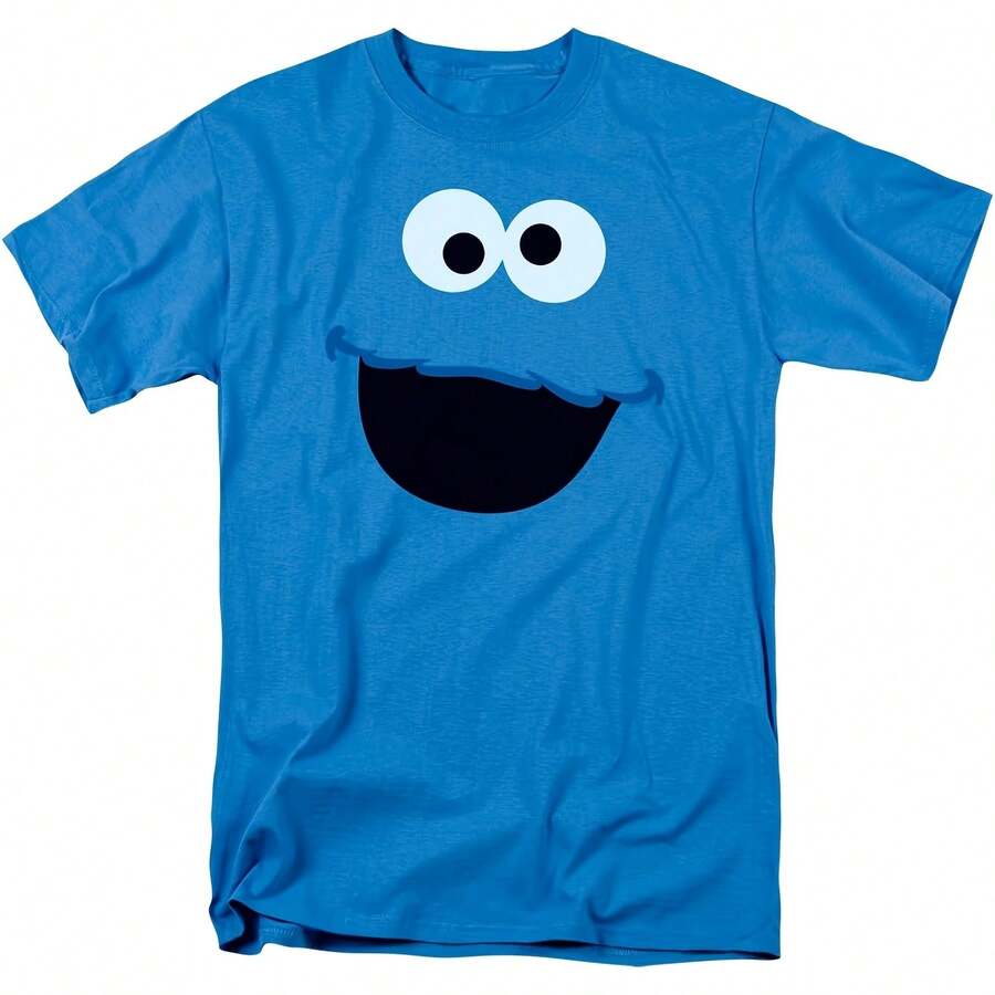 Popfunk  Cookie Monster T-Shirt All Seasons,220g Pure Cotton Single-Sided Printed Crew Neck Short-Sleeved T-Shirt,Unisex Top,Base Layer - 顏色5 - 查看 1