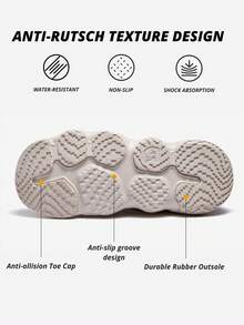 CAMEL CROWN 男士徒步凉鞋，带足弓支撑，运动徒步涉水鞋，包头设计，舒适透气，夏季户外涉水凉鞋 - 橄欖綠 - 查看 2