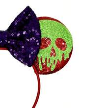 Disney 1pc Shiny Cartoon Skull Themed Big Ear Sequin Headband, Women's Castle Amusement Park Decoration Hair Accessory, Student Party Costume Role Play Headpiece - Green Skull - View 5