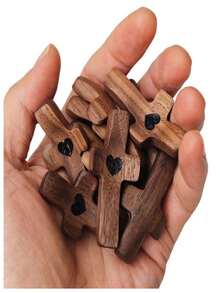 5 Stück Holz Kreuz Daumenringe, andächtige Accessoires für den täglichen Gebrauch, Geschenke, Bestseller, beliebter Artikel - Einheitsgröße - Übersicht 6
