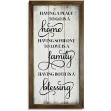 Warm Home Decors, Wood Rustic Signs, Living Room Decor, Family Room Signs, Wooden Framed Wall Decor, Housewarming Gift, Having A Place To Go Is A Home Sign 15*7.5*0.3 Inches(Color 06) - 1PC - 查看 2