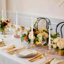 12 Pack Glass Candlestick Holder, 4" H Stripe/Dimond Crystal Candle Holders, Crystal Decorative Candle Stand, Clear/Amber Taper Candle Holders Bulk For Table Centerpiece Decor, Valentine's Day, Wedding, Dining Party, Gift - Amber Dimond - 查看 6