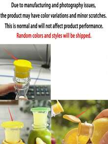 عصارة ليمون يدوية دوارة محمولة موديل 2025 الجديد مع صنبور وغطاء. مثالية للمشروبات والطهي. - متعدد الألوان - مشاهدة 11