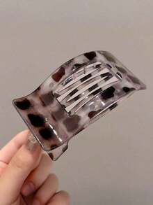 1PC Flat Square Grip Clip For Women, Elegant And Simple, Large Alligator Hair Clip, Hair Claw At The Back Of The Head, Hair Clip, Hairpin Elegant Hair Accessories Elegant Claw Clip Winter Hair Clutch, Hair Slide, Hair Barrettes - 彩色 - 查看 5