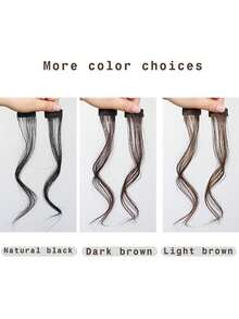 2PCS Clip In Bangs Front Side Bangs Set Long Temples, Bangs Hair Clip On Fringe Bangs With Temples Synthetic Wigs Long Dragon Beard Bangs Hair, Claw Clips, Hair Barrettes - Sideburns and Bangs In Multiple Colors - View 9