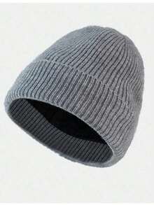 Winter Beanie For Men Women, Fleece Lined Beanie Soft Warm Knit Hat Ski Stocking Cuffed Cap - màu đen - Xem 7