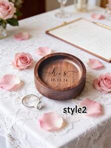 1pc Personalized Valentine's Day Ring Tray, Customizable Text, Ideal For Daily Use And Romantic Gifts - Multicolor - View 7