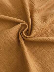 Elegant Women's Ruffle Collar Loose Casual Blouse - Mustard Yellow - View 6