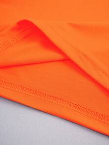 Customized Women's T-Shirt - Add Your Photo (Landscape/Badge/Couple/Family/Selfie/Pet), Double-Sided Printing, Suitable For Summer Travel, Girlfriend Gift, Women's T-Shirt, Customized Women's Top - Orange - View 6