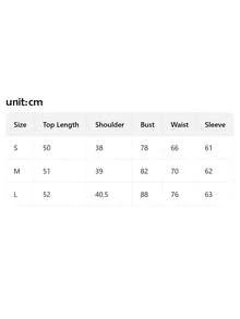 Women Dot Print Fall Shirts Slim Fit Deep V Neck Long Sleeve Crop Going Out Tops For Daily Office Party - 咖啡色 - 查看 4