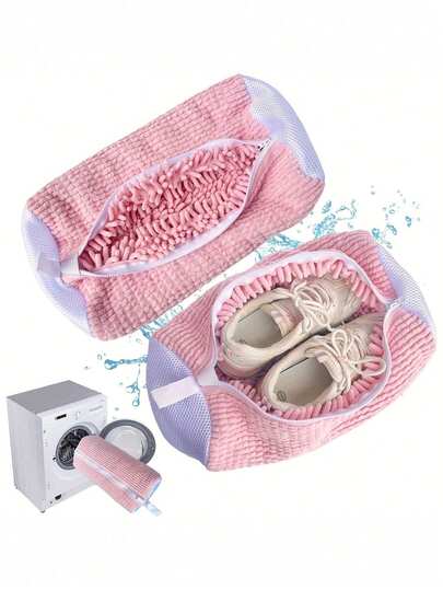 1 szt. Wielorazowy worek siatkowy do prania butów w pralce i suszarce, odpowiedni do obuwia dla dorosłych i dzieci, worek do prania butów odporny na odkształcenia, wydajny worek do czyszczenia butów, luźny dodatek do pralki, worek do prania domowego, worek ochronny na buty, worek do prania i przechowywania butów