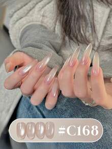 15毫升容量，2026春夏新款女士节日礼盒套装，闪耀爱意裸粉色、仙女金闪粉、彩虹猫眼、半透明金桃猫眼、玻璃珠水晶石猫眼凝胶指甲油。适合所有季节，美甲艺术，搭配底油和亮油使用。 - 彩色 - 查看 13