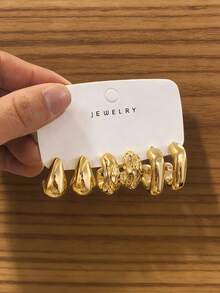 6-18pcs Fashionable & Elegant Starfish Multi-Element Women Jewelry CCB Earrings, Suitable For Daily Wear All Year Round - Multicolor - View 2