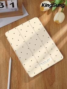 Kingsung Minimalist Polka Dot Pattern Tablet Protective Case, Compatible With Ipad 9.7/10.2/10.5/10.9/12.9/Pro 11 (10th Gen), Galaxy Tab S6 Lite 10.4 Inch, Kindle Paperwhite (12th Gen, 2024 Release), Kindle (11th Gen, 2022 Release), Kobo Clara Colour, Soft Shock-Proof, Smart Stand/Auto Wake/Sleep Function - Multicolor - View 3