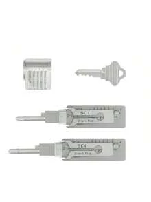 SC1+SC4+ Lock, Professional Lock Pick, Lock Picking Tools, Professional Locksmith Tools, Beginner Training Tools - Light Grey - View 1