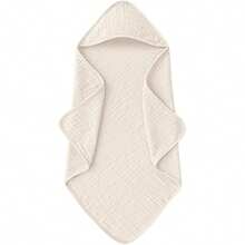 30"X30" Hooded Baby Muslin Bath Towel, Super Soft Absorbent Infant Bathrobe, Suitable For Newborns And Babies, Essential Baby Item, Registry And Gift - Multicolor - View 12