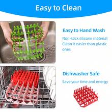 1set, Premium Square Air Fryer Silicone Set - Bacon & Hot Dog Rack, 9-Cavity Cake Mold, Air Fryer Pan, Dishwasher - Compatible With 7QT+ Air Fryers - Multicolor - View 9