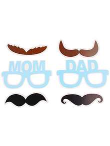 25件套性别揭晓派对拍照道具 - 留下难忘瞬间！复活节礼物 - 彩色 - 查看 4