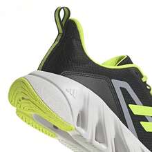 Adidas Unisex Breathable Mesh Running Shoes - Black/Green - View 5