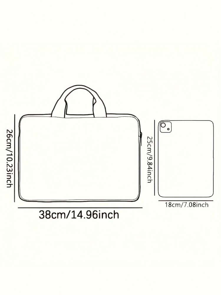 情人节趣味图案印花笔记本电脑保护套，笔记本电脑布套配件，柔软笔记本电脑保护套，柔软笔记本电脑套，笔记本电脑套，平板电脑套，皮革包，笔记本电脑拉链套，电脑套，学校和办公室 - 彩色 - 查看 5