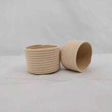 Small Cotton Rope Under-Bed Storage Box Miscellaneous Basket Woven Under-Bed Storage Box Snack Basket Home Storage Artifact - 黃色 - 查看 4