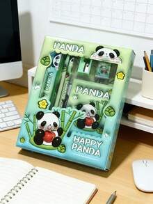 6件套可爱文具礼盒套装，水鼠主题学习用品套装，创意文具套装，6件套带提手礼盒，生日礼物，2026新年礼物，学习用品，返校礼物 - 彩色 - 查看 3