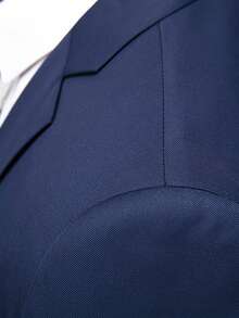 Essential 2-Piece Groomsmen Suit Set For The Groom Premium-Quality, Fashionable Slim-Fit Men's Wedding Attire Suitable For Evening Parties, Business Formal Occasions Men's Suit Set - Màu xanh đậm - Xem 4