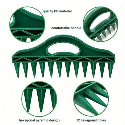 Seeding Tool, Soil Auger Tool, Gardening Seeding Spacing Tool, Suitable For Agricultural Land, Garden Vegetable Planting, Agricultural Rake