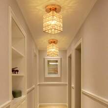 Nordic Crystal Flush Mount Ceiling Light, Corridor Hallway Entryway Foyer Balcony Dressing Room Bedroom Modern Minimalist Lighting Fixture - Multiple Styles - View 4