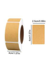 640pcs Kraft Paper Waterproof Self-Adhesive Labels - Writeable, , Suitable For Packaging, Labeling And Decoration. Packaging Labels | Natural Appearance | Waterproof Stickers, Jar Labels, Food Labels - Multicolor - View 2