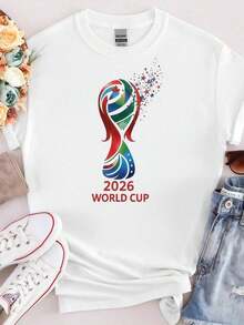 2026 World Cup Family Matching Shirt Canada Mexico USA Tee Football Fan Gift Unisex T-Shirt International Cup 2026 Sport - 白色 - 查看 12