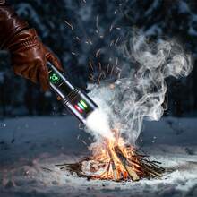 A Flashlight That Can Start A Fire With Storage Box Flashlight Rechargeable Aluminum Alloy High Lumen Fire Starting Flashlight Torch 6 Modes Flashlight With COB Side Light Tactical Adjustable Beam Suitable For Survival In The Wild Camping Fishing - Fire Starting Flashlight Gift - View 5