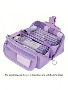 2026 New Creative Large Capacity Pencil Case, With Multi-Function Desktop Organizer And Stationery Storage Box, 6 Color Options, Suitable For Students And Office Use, Portable Learning Gift Pencil Bag - Multicolor - View 16