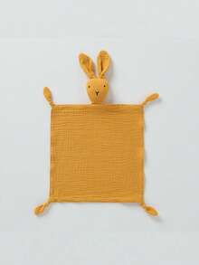 1pc Muslin Teething Blanket, Baby Rabbit Crinkle Cloth Sensory Toy - Multicolor - View 31