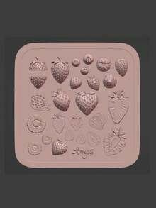 1pc Mini Tomato, Cherry Tomato, Strawberry, Blueberry Cute Fruit 3D Nail Art Mold, Transparent Silicone Mold - Clear - View 8