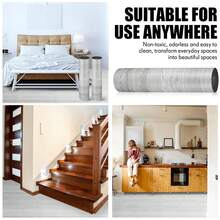 1pc Self-Adhesive Wood Grain Floor Sticker Thickened Wall Sticker ForLiving Room Bathroom Kitchen Metope Home Decor Floor Sticker - 001 - View 6