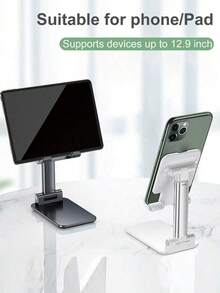 1pc Multi-Function Mobile Phone Holder, Foldable Slouchy Bedside TV Tablet Live Streaming Stand - Color - View 6