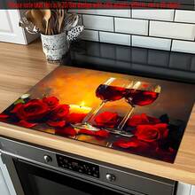 1pc Non-Slip Stove Protection Pad-Suitable For Electric Oven/Gas Stove, Multifunctional Washer/Dryer Pad And Mouse Pad, Rubber Material, Easy To Clean The Surface. - Multicolor - View 2