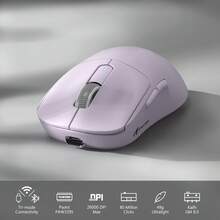 ATTACK SHARK X3 49g Ultra-Light Mouse, PixArt PAW3395 Gaming Sensor, Bluetooth/2.4G Wireless/Wired Gaming Mouse, 6 Adjustable DPI Levels Up To 26000, 200-Hour Battery Life, Office Mouse - Multicolor - View 13