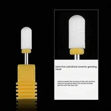 1/5/10 Pcs Safety Ceramic Nail Drill Bits, Suitable For Fast Nail Grinding, Gel Polish Removal, Manicure And Pedicure Tools, Electric Nail Drill File - Yellow - View 7