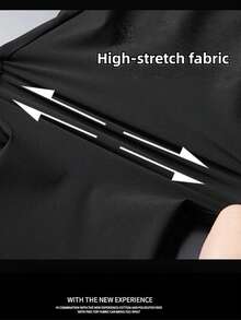 1 قطعة بنطلون رياضي للرجال كبير الحجم خفيف الوزن وقابل للتنفس ذو ساق مستقيمة، من قماش الحرير الجليدي المرن، مقاس 6XL، مزود بجيوب سحاب وطباعة عاكسة، مناسب للياقة البدنية والجري والأنشطة الخارجية والاستخدام اليومي، هدية للآباء والرجال - الأسود - مشاهدة 8