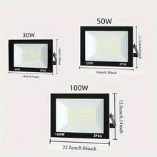 IP66 防尘射灯，LED 户外泛光灯 | 铝合金材质，冷白光/暖白光 50W 泛光灯，3000K/6000K；适用于后院、车道、车库、走廊、花园、建筑工地 - 50W - 查看 8