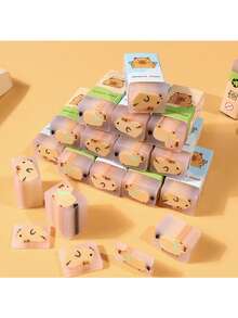 3/5pcs Set, Octopus Skin, Jelly, Cartoon Animal Transparent Sandwich Erasers, Student Writing Pencil Erasers, Practical Cleaning, Classroom Prizes - A - View 4