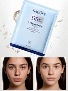 1/3/5pcs Vitamin B5 Soothing & Moisturizing Face Mask, Specially Designed For Sensitive & Redness-Prone Skin, Containing Vitamin B5 And Sodium Hyaluronate, Moisturizing And Nourishing, Quickly Soothing And Revitalizing Skin, Improving Dryness, Tightness, Roughness And Peeling, Improving Sensitive And Redness-Prone Skin. - Multicolor - View 4